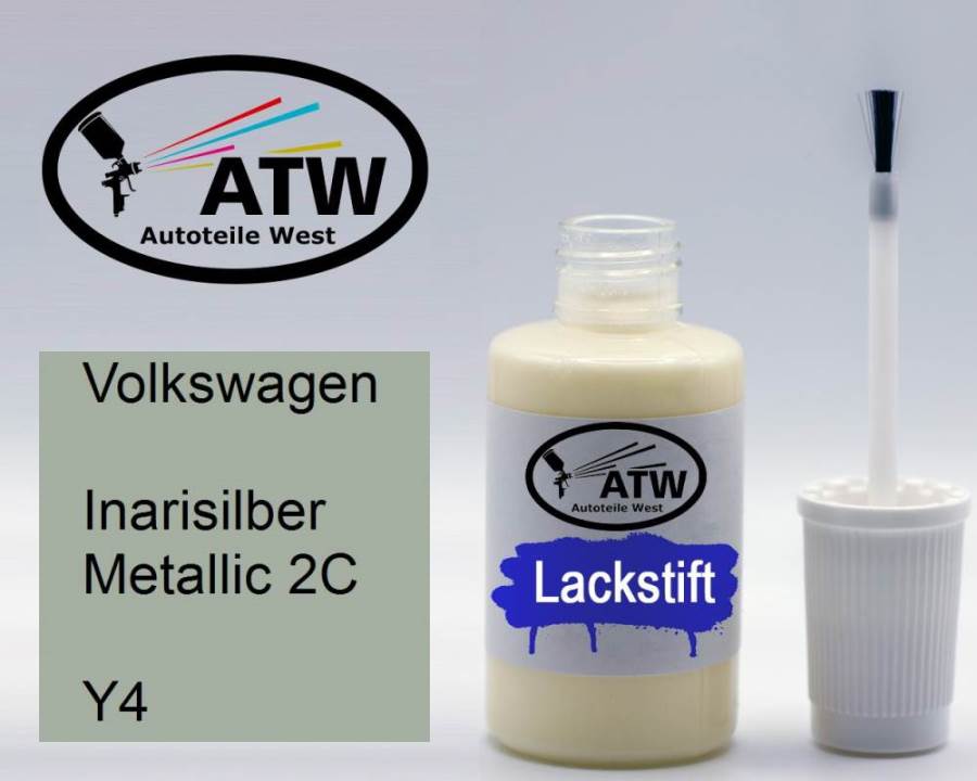 Volkswagen, Inarisilber Metallic 2C, Y4: 20ml Lackstift, von ATW Autoteile West.